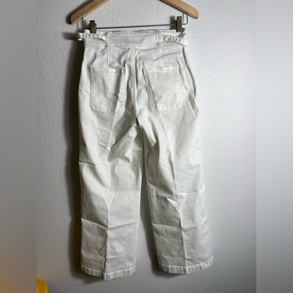 New Hudson Women’s Wide Leg Belted white Jean - Picture 4 of 12